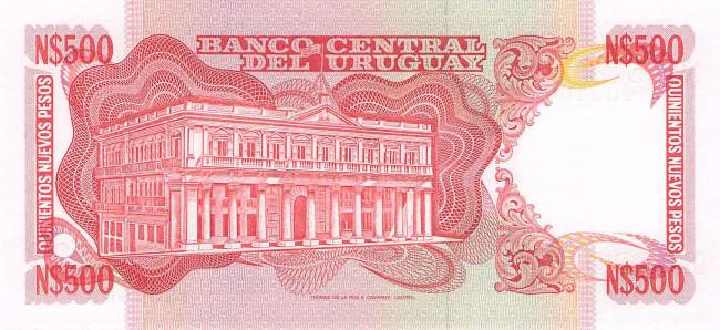 Uruguay 500 Pesos p63b 1985